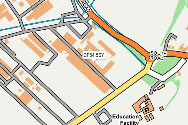 CF64 5SY map - OS OpenMap – Local (Ordnance Survey)