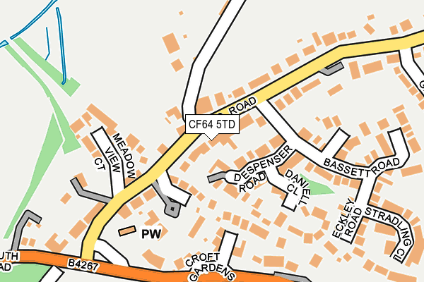 CF64 5TD map - OS OpenMap – Local (Ordnance Survey)