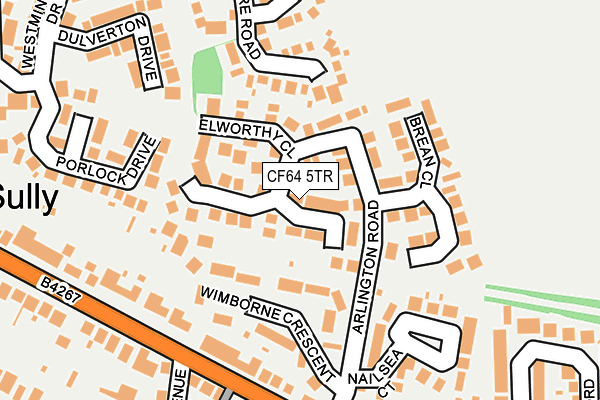 CF64 5TR map - OS OpenMap – Local (Ordnance Survey)