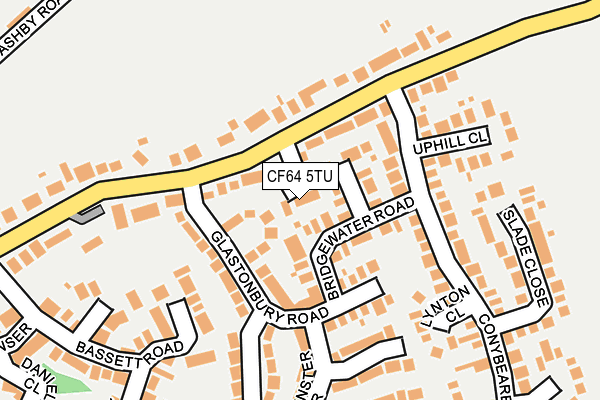 CF64 5TU map - OS OpenMap – Local (Ordnance Survey)