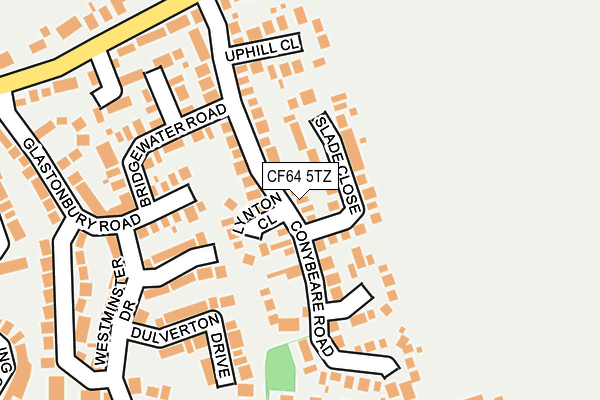 CF64 5TZ map - OS OpenMap – Local (Ordnance Survey)