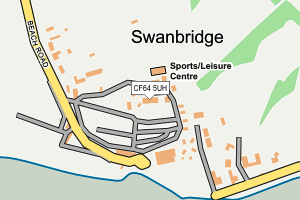 CF64 5UH map - OS OpenMap – Local (Ordnance Survey)