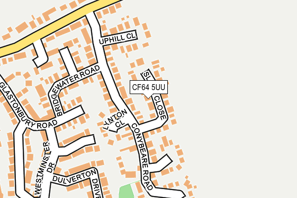 CF64 5UU map - OS OpenMap – Local (Ordnance Survey)