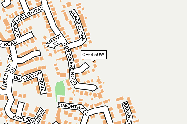 CF64 5UW map - OS OpenMap – Local (Ordnance Survey)