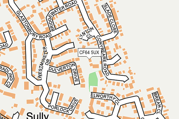 CF64 5UX map - OS OpenMap – Local (Ordnance Survey)