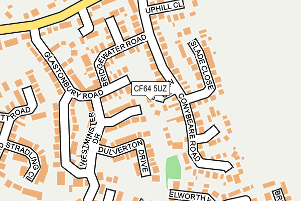 CF64 5UZ map - OS OpenMap – Local (Ordnance Survey)