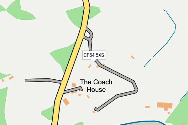 CF64 5XS map - OS OpenMap – Local (Ordnance Survey)