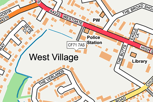 CF71 7AS map - OS OpenMap – Local (Ordnance Survey)