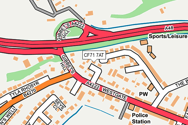 CF71 7AT map - OS OpenMap – Local (Ordnance Survey)