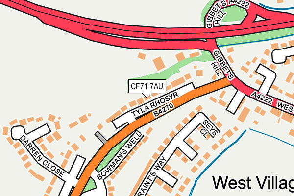 CF71 7AU map - OS OpenMap – Local (Ordnance Survey)