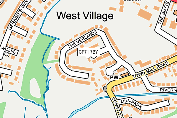 CF71 7BY map - OS OpenMap – Local (Ordnance Survey)