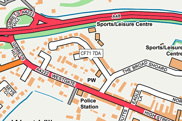 CF71 7DA map - OS OpenMap – Local (Ordnance Survey)