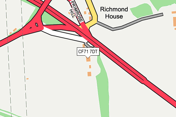 CF71 7DT map - OS OpenMap – Local (Ordnance Survey)