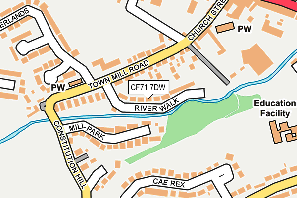 CF71 7DW map - OS OpenMap – Local (Ordnance Survey)