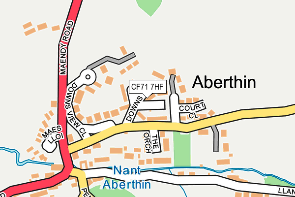 CF71 7HF map - OS OpenMap – Local (Ordnance Survey)