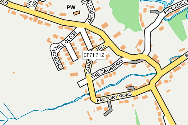 CF71 7HZ map - OS OpenMap – Local (Ordnance Survey)