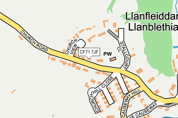 Map of GLYNDWR VINEYARD WALES LTD at local scale