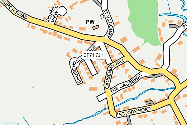 CF71 7JH map - OS OpenMap – Local (Ordnance Survey)