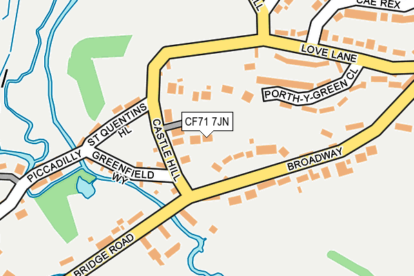 CF71 7JN map - OS OpenMap – Local (Ordnance Survey)