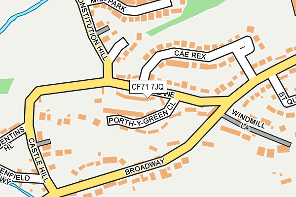 CF71 7JQ map - OS OpenMap – Local (Ordnance Survey)