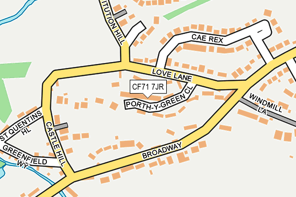 CF71 7JR map - OS OpenMap – Local (Ordnance Survey)