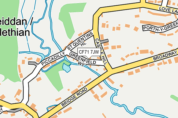 CF71 7JW map - OS OpenMap – Local (Ordnance Survey)