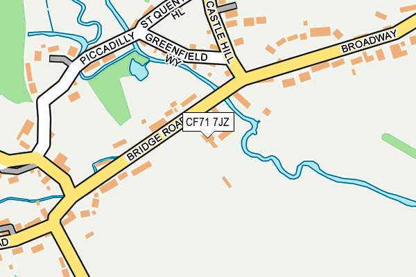 CF71 7JZ map - OS OpenMap – Local (Ordnance Survey)