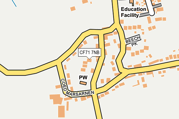 CF71 7NB map - OS OpenMap – Local (Ordnance Survey)