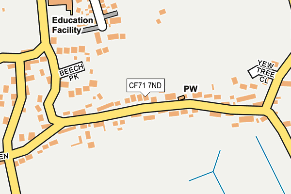 CF71 7ND map - OS OpenMap – Local (Ordnance Survey)