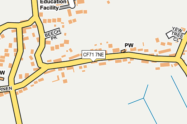 CF71 7NE map - OS OpenMap – Local (Ordnance Survey)