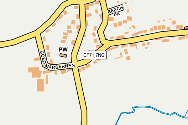 CF71 7NG map - OS OpenMap – Local (Ordnance Survey)