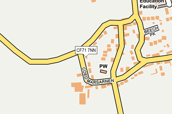 CF71 7NN map - OS OpenMap – Local (Ordnance Survey)