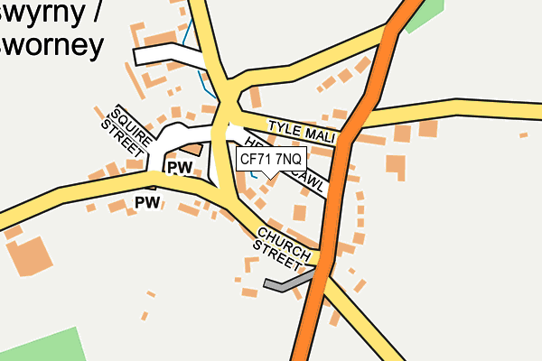 CF71 7NQ map - OS OpenMap – Local (Ordnance Survey)