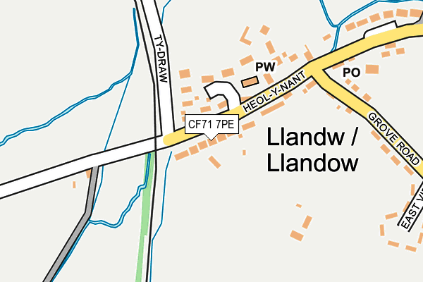 CF71 7PE map - OS OpenMap – Local (Ordnance Survey)