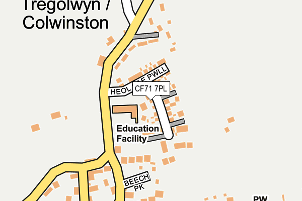 CF71 7PL map - OS OpenMap – Local (Ordnance Survey)