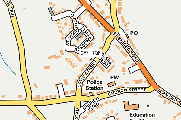 CF71 7QF map - OS OpenMap – Local (Ordnance Survey)