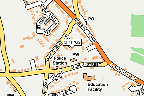 CF71 7QG map - OS OpenMap – Local (Ordnance Survey)