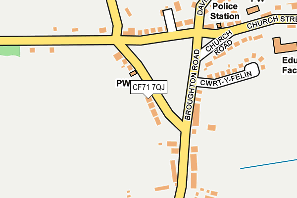 CF71 7QJ map - OS OpenMap – Local (Ordnance Survey)