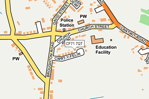 CF71 7QT map - OS OpenMap – Local (Ordnance Survey)