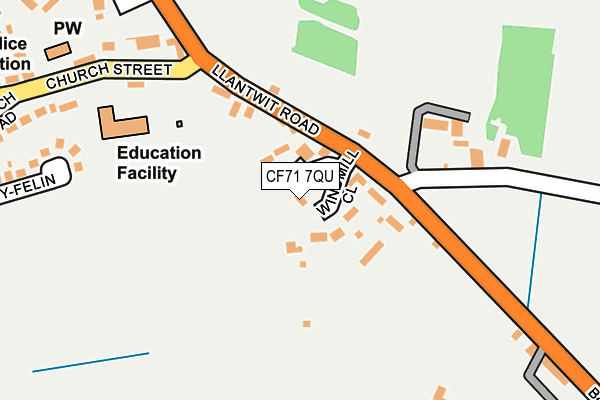 CF71 7QU map - OS OpenMap – Local (Ordnance Survey)