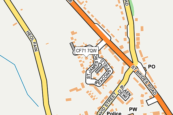 CF71 7QW map - OS OpenMap – Local (Ordnance Survey)