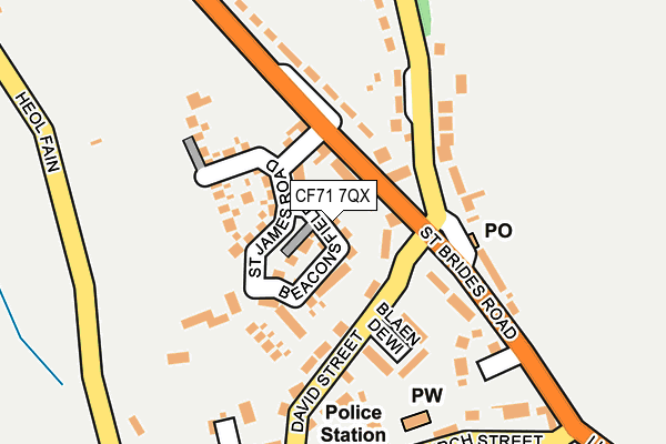 CF71 7QX map - OS OpenMap – Local (Ordnance Survey)