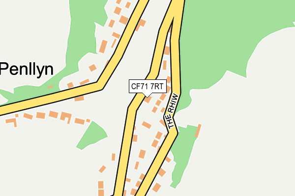 CF71 7RT map - OS OpenMap – Local (Ordnance Survey)