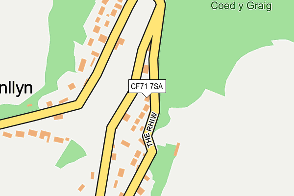 CF71 7SA map - OS OpenMap – Local (Ordnance Survey)