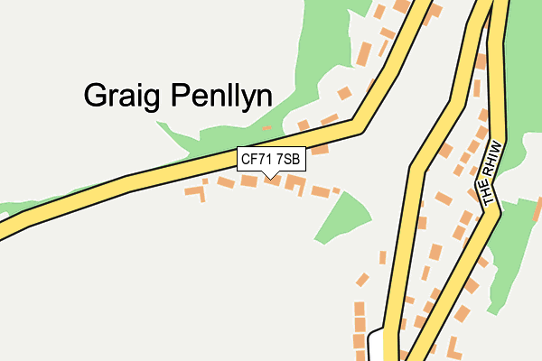 CF71 7SB map - OS OpenMap – Local (Ordnance Survey)