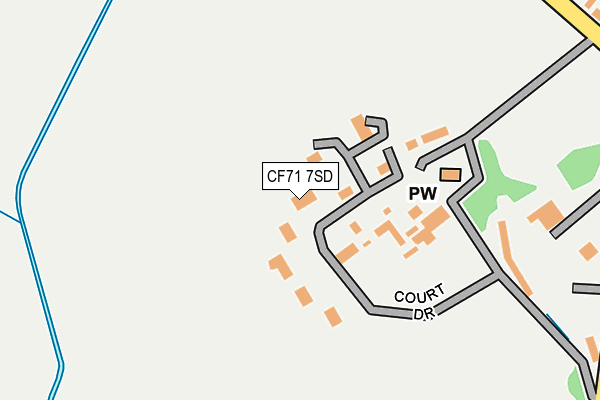 CF71 7SD map - OS OpenMap – Local (Ordnance Survey)