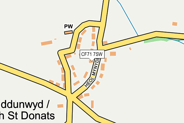 CF71 7SW map - OS OpenMap – Local (Ordnance Survey)