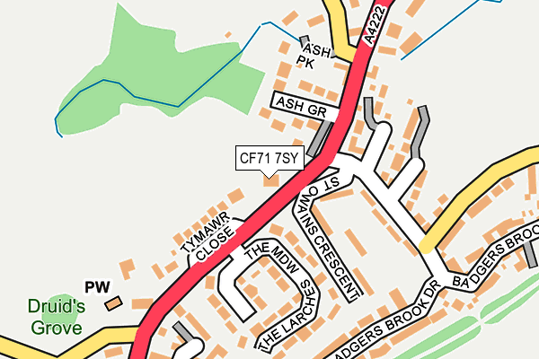 CF71 7SY map - OS OpenMap – Local (Ordnance Survey)