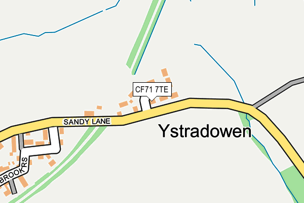 CF71 7TE map - OS OpenMap – Local (Ordnance Survey)