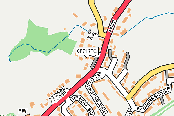 CF71 7TQ map - OS OpenMap – Local (Ordnance Survey)